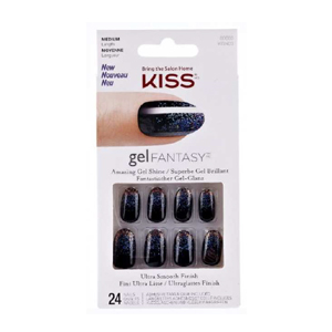 Image of Kiss Gel Fantasy - 24 Unghie Artificiali Glitterate KGN03C 0731509606652