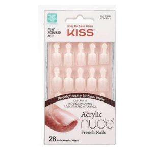 Image of Kiss Salon Acrylic Nude French Nails - 28 Unghie Artificiali KAN01C 0731509642667