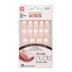 Image of Kiss Salon Acrylic Nude French Nails - 28 Unghie Artificiali KAN03C 0731509642681