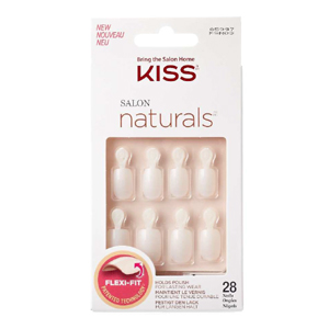 Image of Kiss Salon Naturals - 28 Unghie Artificiali Bianche KSN03C 0731509659979