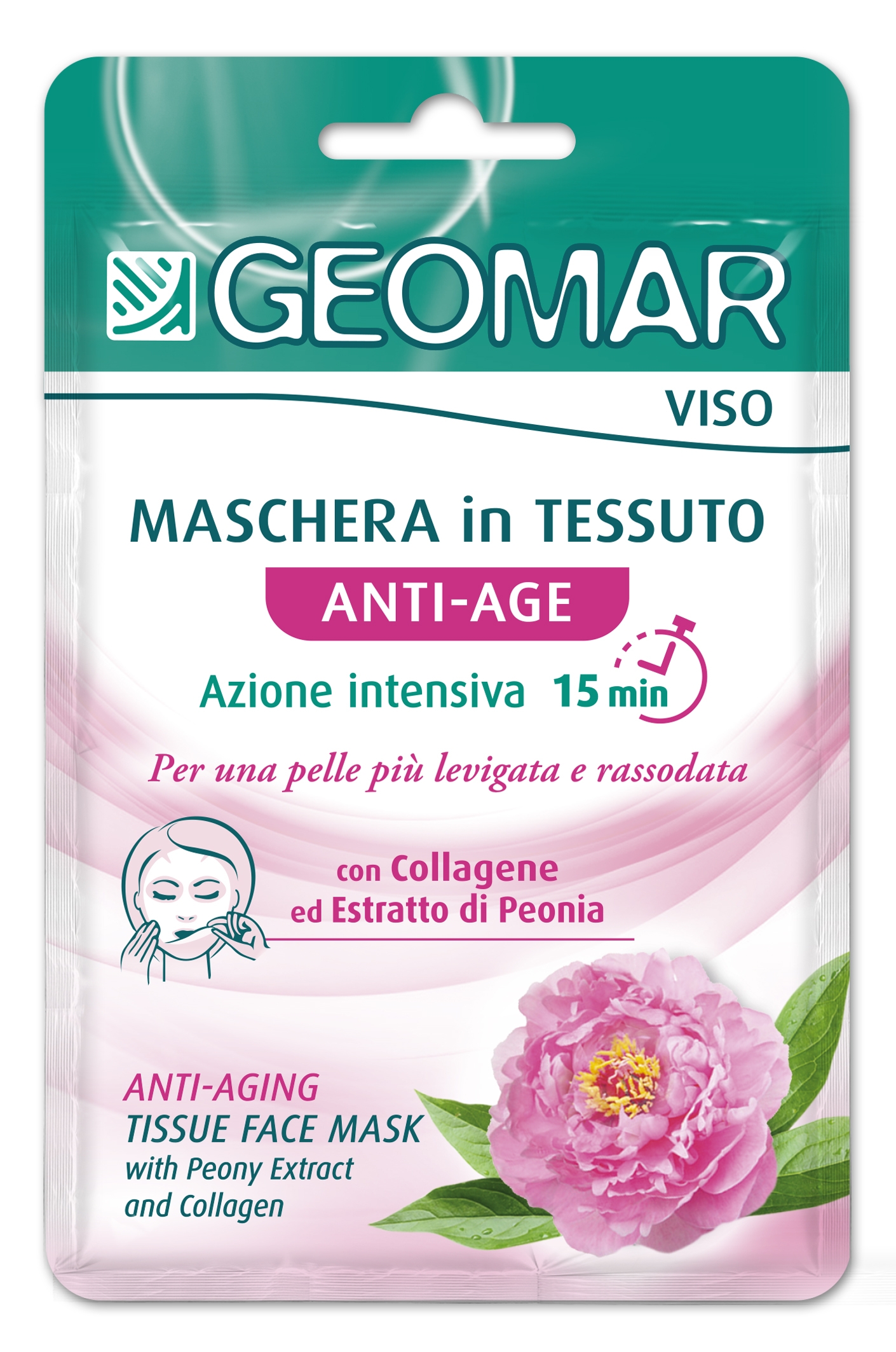 Image of Geomar Maschera in Tessuto Anti-Age Viso 8003510029556