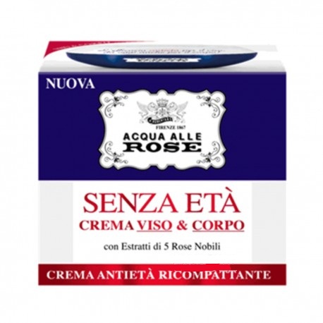 Image of Roberts Acqua alle Rose Crema viso&corpo - Ricompattante senza Età 180 ml 8002410033748