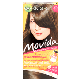 Image of Garnier Movida Crema Shampoo Colorante 25 Castano Chiaro 8001960124159