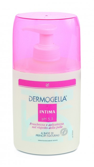 Image of Dermogella Detergente Intimo Attivo Con Acido Lattico Estratto Di Giglio Bianco E Proteine D'Avena 250 Ml 8002098015258