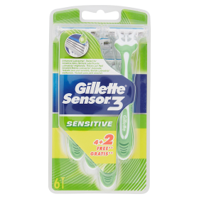 Image of Gillette Sensor3 Sensitive Usa&Getta 4 Rasoi + 2 Omaggio 7702018014859