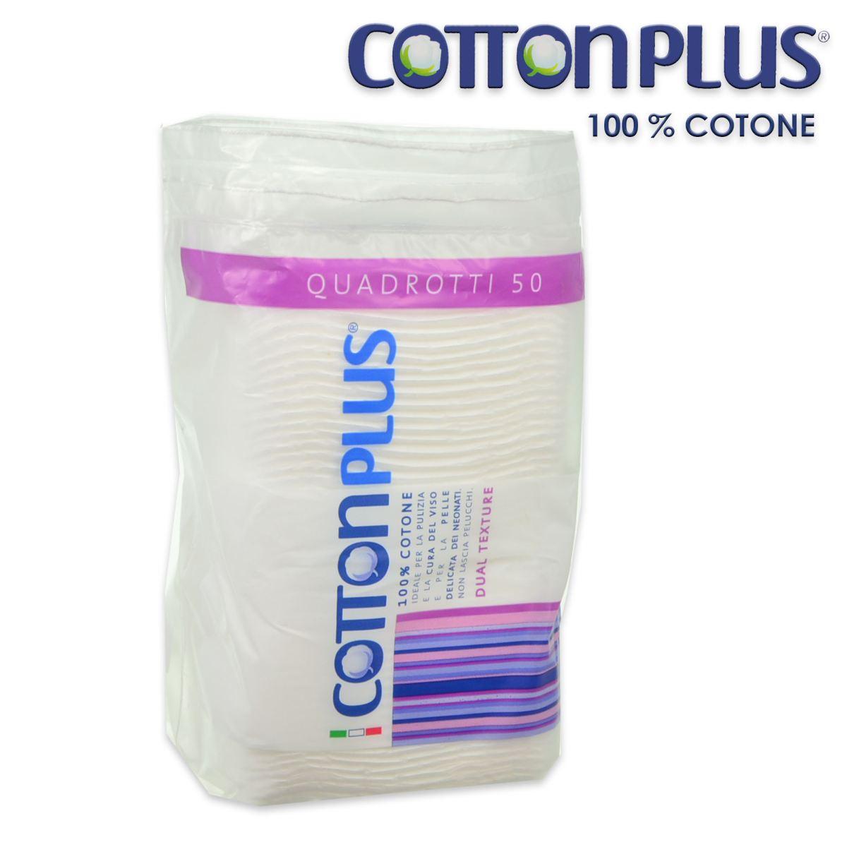 Image of Cotton Plus Dischetti Quadratotti 50 pz 8023546010007