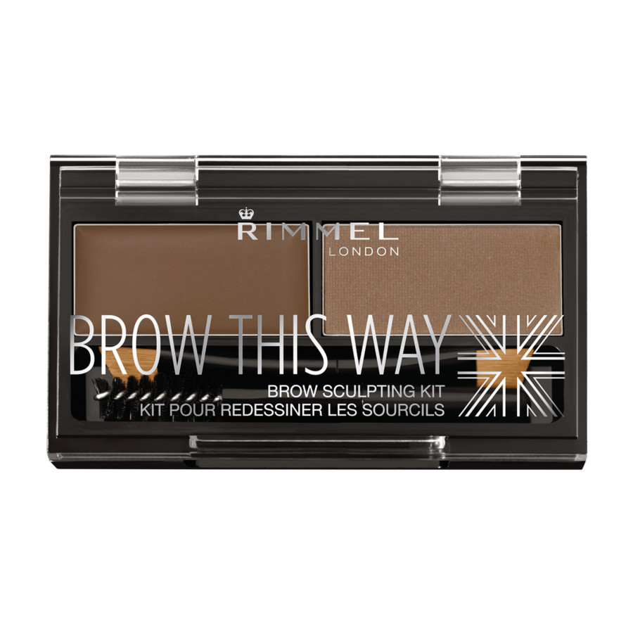 Image of Rimmel Brow This Way Eyebrow Sculpting Kit - Polvere Sopracciglia 002 Mid Brown 3607344535037