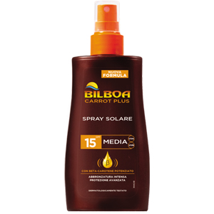 Image of Bilboa Carrot Plus - Spray Solare SPF 15 Protezione Media 200 ml Spray No Gas 8002410021905