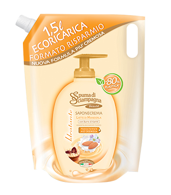 Image of Spuma di Sciampagna Ecoricarica Sapone Liquido Latte di Mandorla 1,5 L 8007750007008