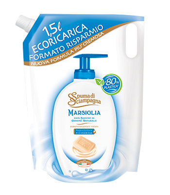 Image of Spuma di Sciampagna Ecoricarica Sapone Liquido Marsiglia 1,5 L 8007750006995