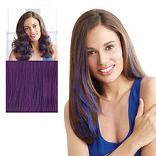 Image of Pop Put On Pieces Human Hair Strips - Ciocche Colorate Amethyst/Rosso Vino 0808064110600
