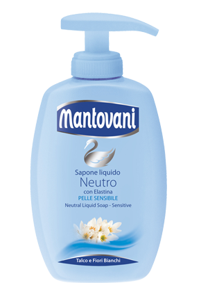 Image of Mantovani Sapone Liquido Per Pelli Sensibili Con Dispenser 300 Ml 8002340008359