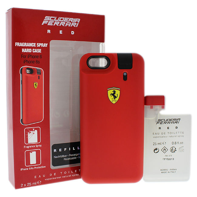 Image of Ferrari Scuderia Ferrari Red - Cover spray 25 ml per iPhone6/6S + Ricarica Eau de Toilette 25 ml 8002135138674