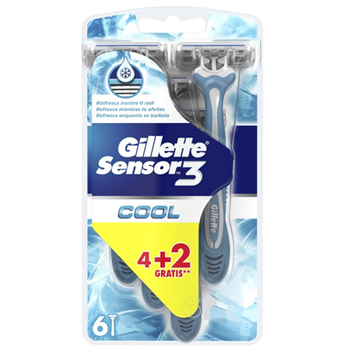 Image of Gillette Sensor3 Cool rasoi usa e getta - 4+2 pz. 7702018466191