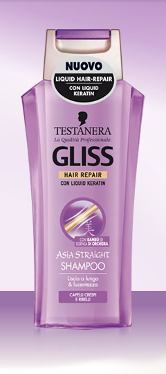 Image of Testanera Shampoo Per Capelli Anti Crespo Gliss Asia Straight Lisciante 250 Ml 8015700151930