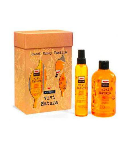 Cofanetto Vivi Natura Sweet Honey Vanilla - Bagnodoccia 500 ml + Olio Secco per il Corpo 150 ml