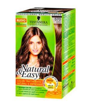 Tinta  Per Capelli Colorazione Permanente Natural & Easy N 570 Castano Naturale