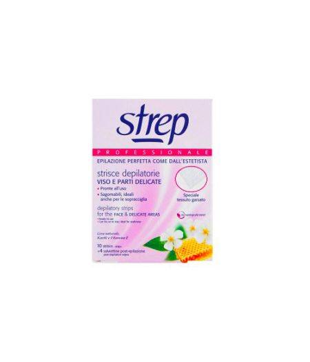 Professionale Strisce Depilatorie Viso e Parti Delicate 10 strisce