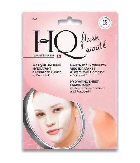 HQ maschera viso idratante in tessuto all'estratto di fiordaliso mono-applicazione