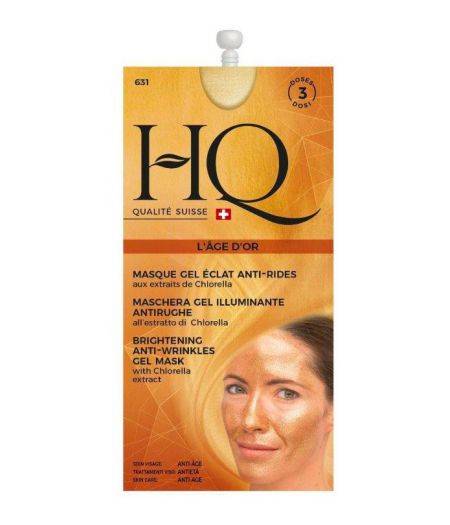HQ Maschera viso illuminante anti-rughe in gel L'age D'or all'estratto di clorella 15 ml