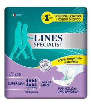 Lines Specialist Pannoloni a Mutandina Large x 12 pezzi