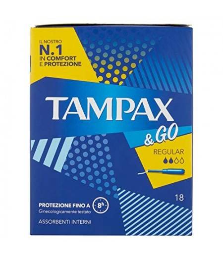 Tampax & Go Regular Tamponi 18 Pezzi