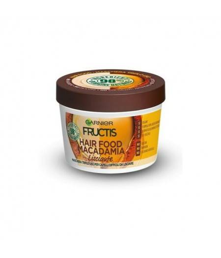 Garnier Fructis Hair Food Macadamia - Maschera 3in1 per capelli difficili da lisciare 390 ml