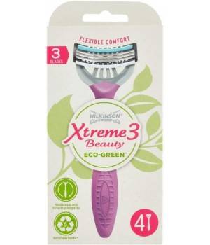 Rasoio Usa e Getta Xtreme 3 Beauty Eco-Green 4 lamette