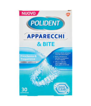 Polident Apparecchi & Bite Freschezza & Trasparenza 30 cpr.