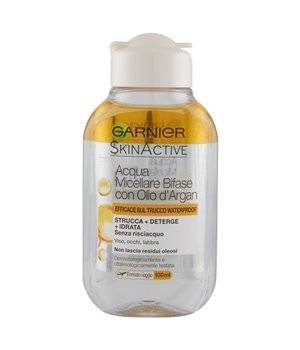SkinActive Acqua Micellare Bifase con Olio d'Argan Efficace sul Trucco Waterproof 100 ml