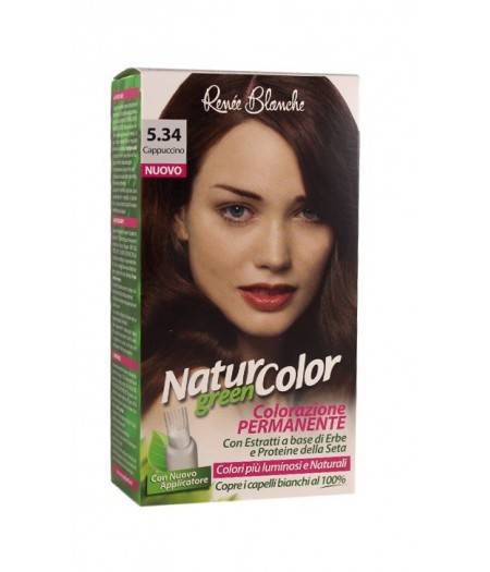 Tinta  Per Capelli Colorazione Permanente Naturale Natur Color Green 534 Cappuccino