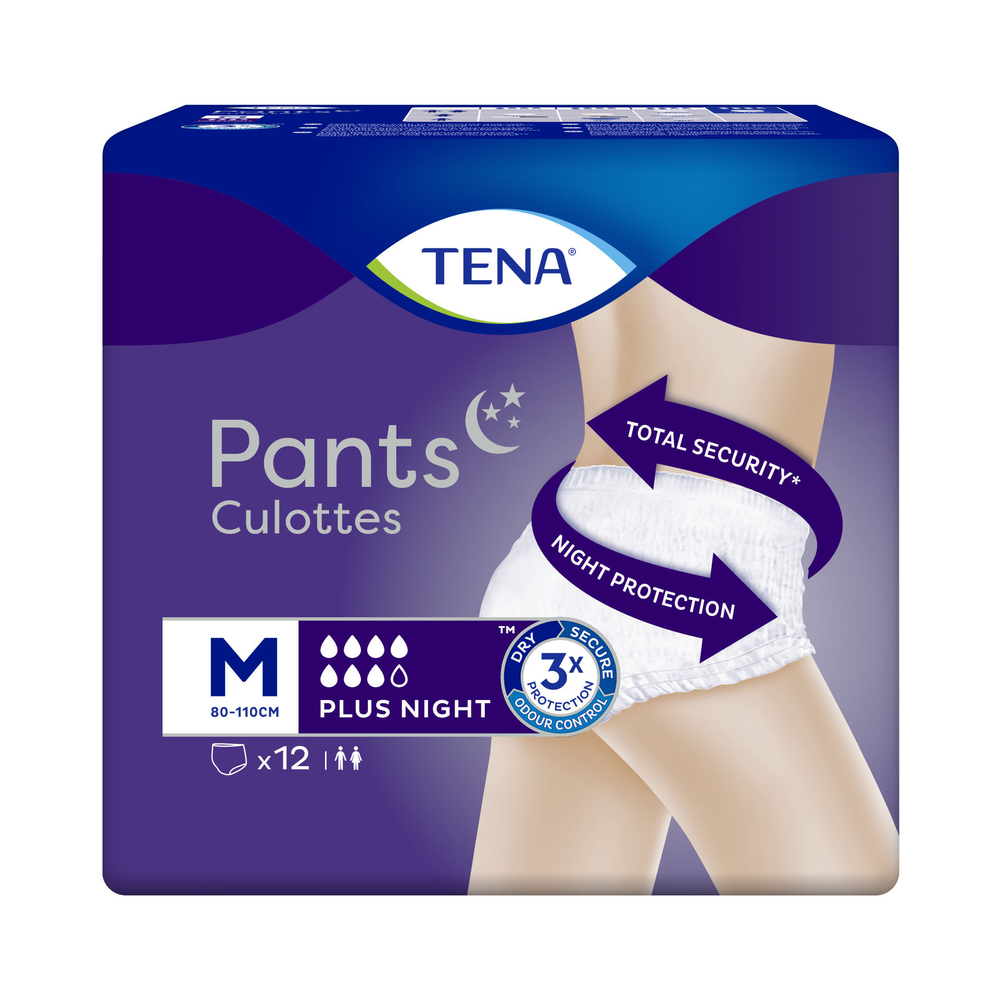 Tena Pants Plus Night - Mutandine Assorbenti Taglia M 12 pz - Idea Bellezza
