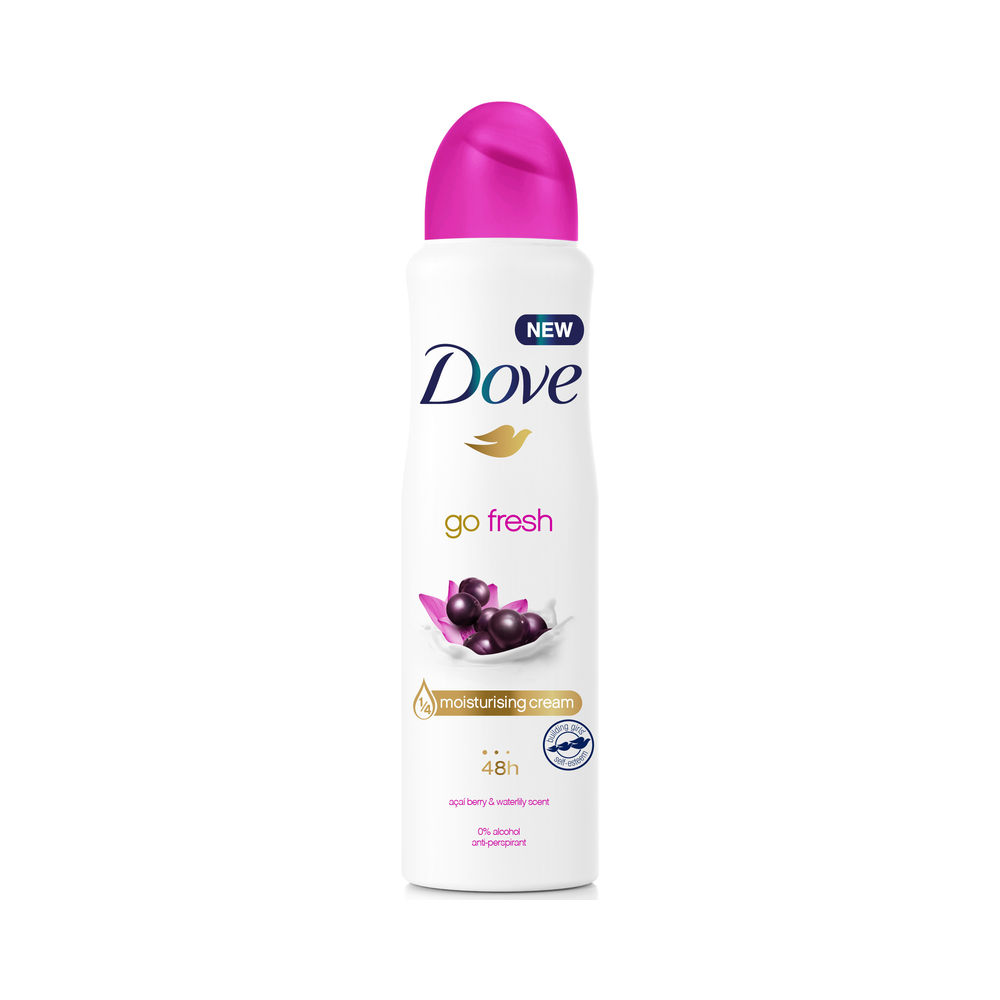 Dove Deodorante Go Fresh Acai Berry & Waterlily Scent Spray 150 Ml - Idea  Bellezza