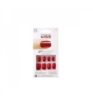 Kiss Gel fantasy 28 unghie artificiali colorate Rosse
