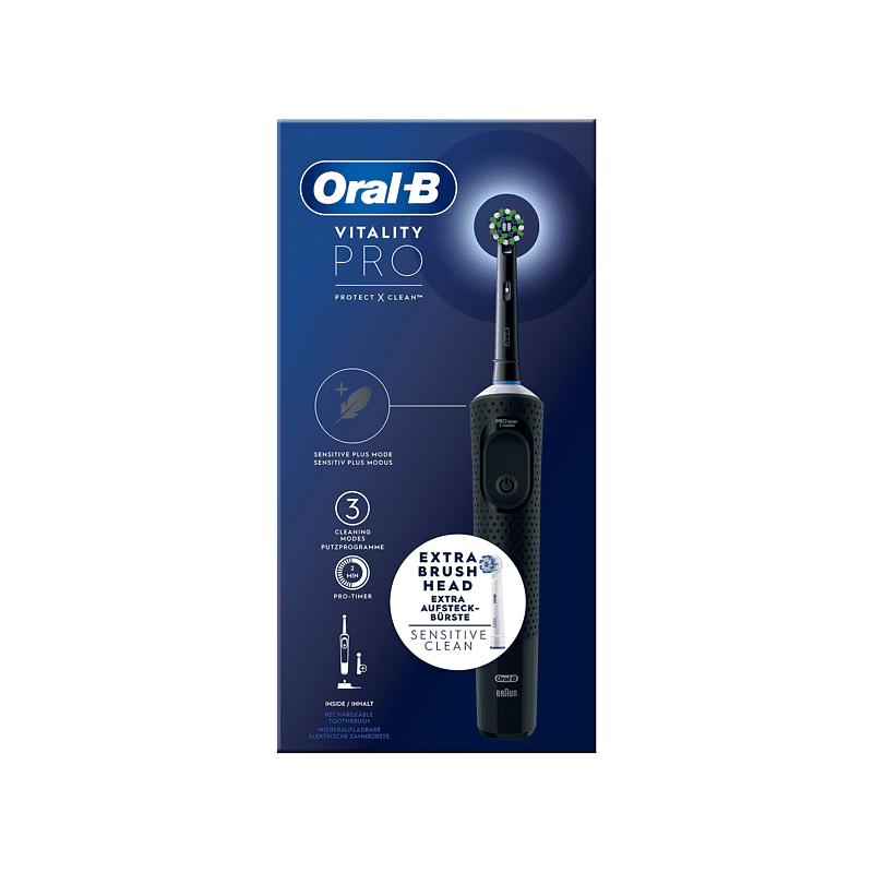 Braun oral b spazzolino elettrico vitality pro black
