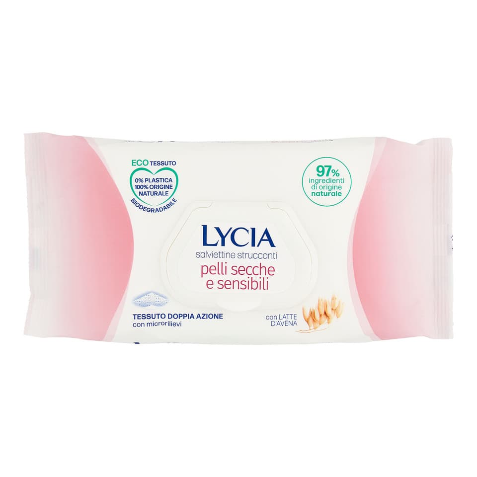 Salviettine Struccanti Pelli Secche E Sensibili Con Latte D'avena 60 Pz