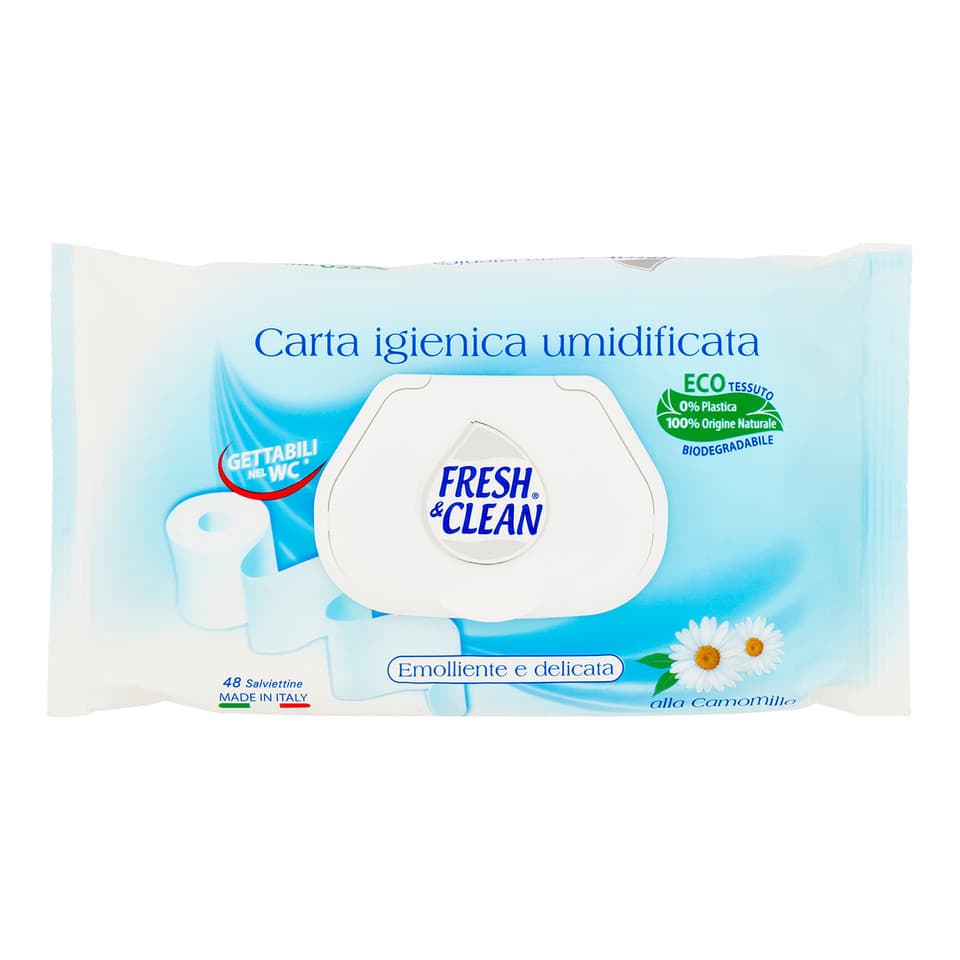 Carta Igienica Umidificata Salviettine Alla Camomilla 48 Pz
