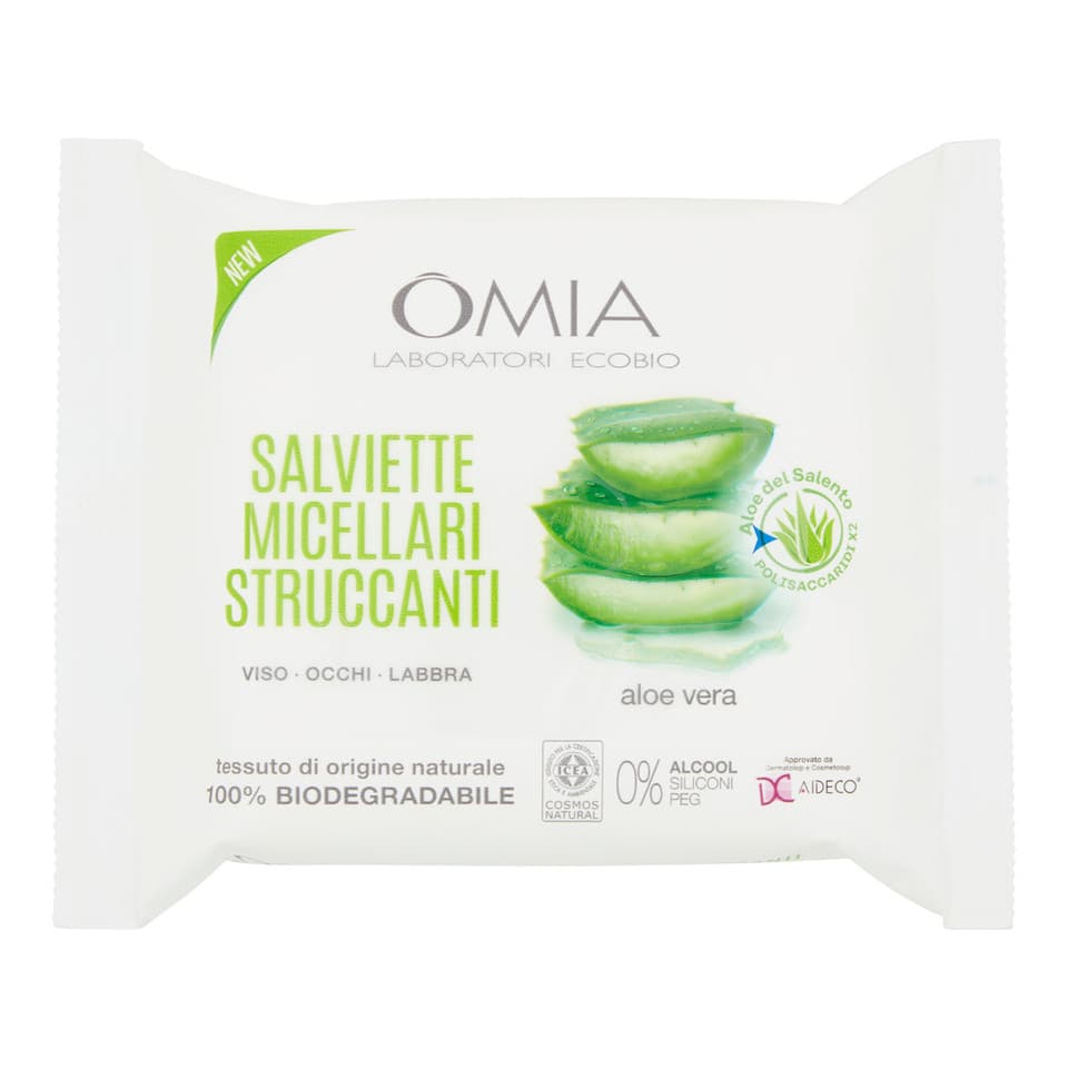 Salviette Micellari Struccanti Aloe Vera 20 Pz