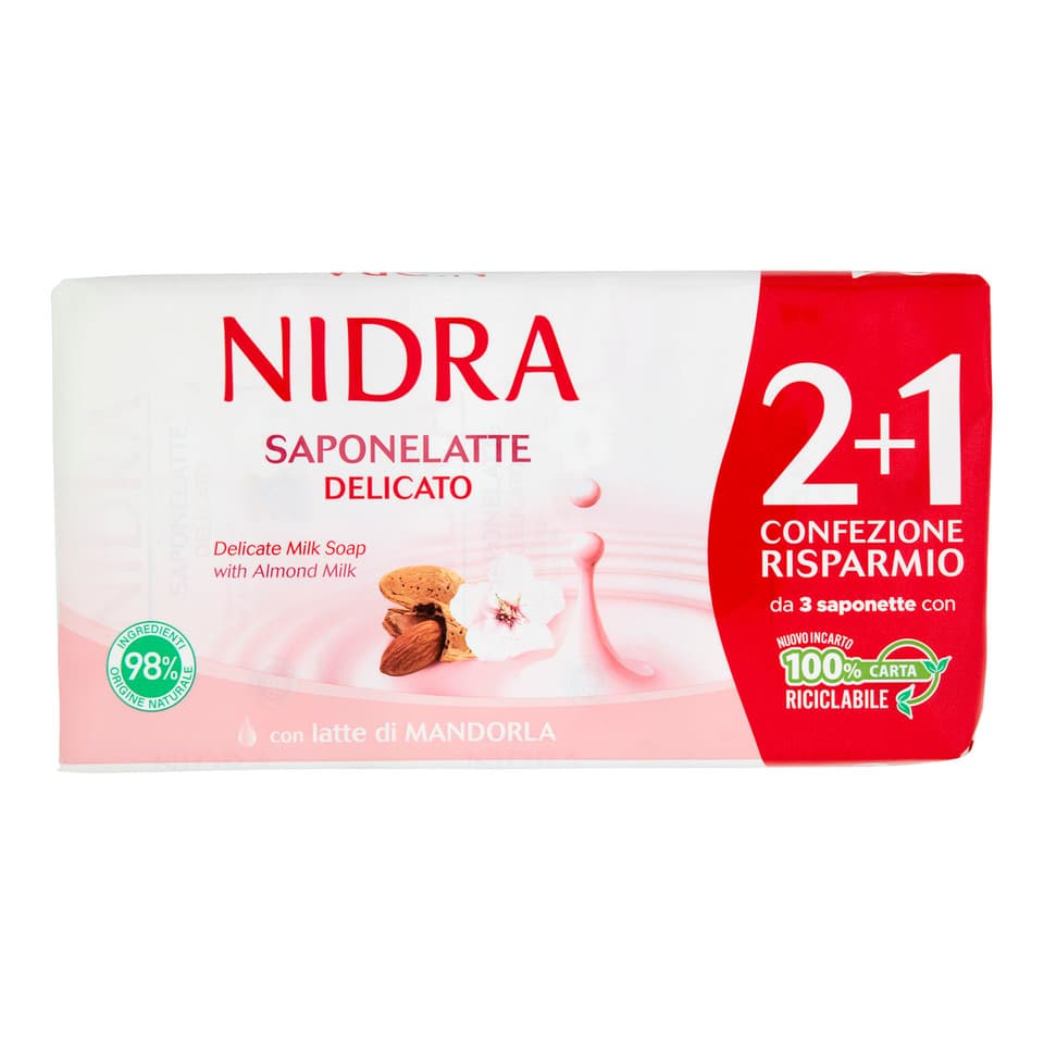 Saponelatte Delicato Con Latte Di Mandorla 3 X 90 G