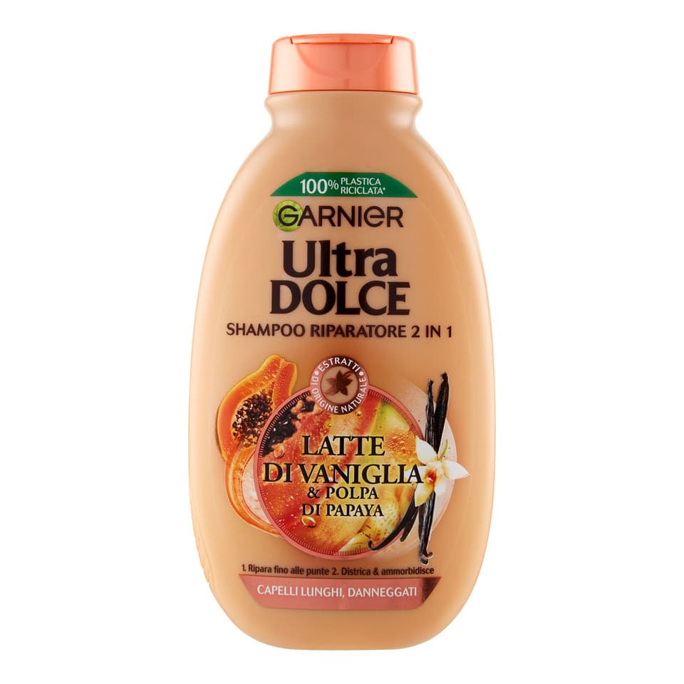 Shampoo Ultra Dolce Vaniglia E Polpa Di Papaya, Shampoo Per Capelli Lunghi