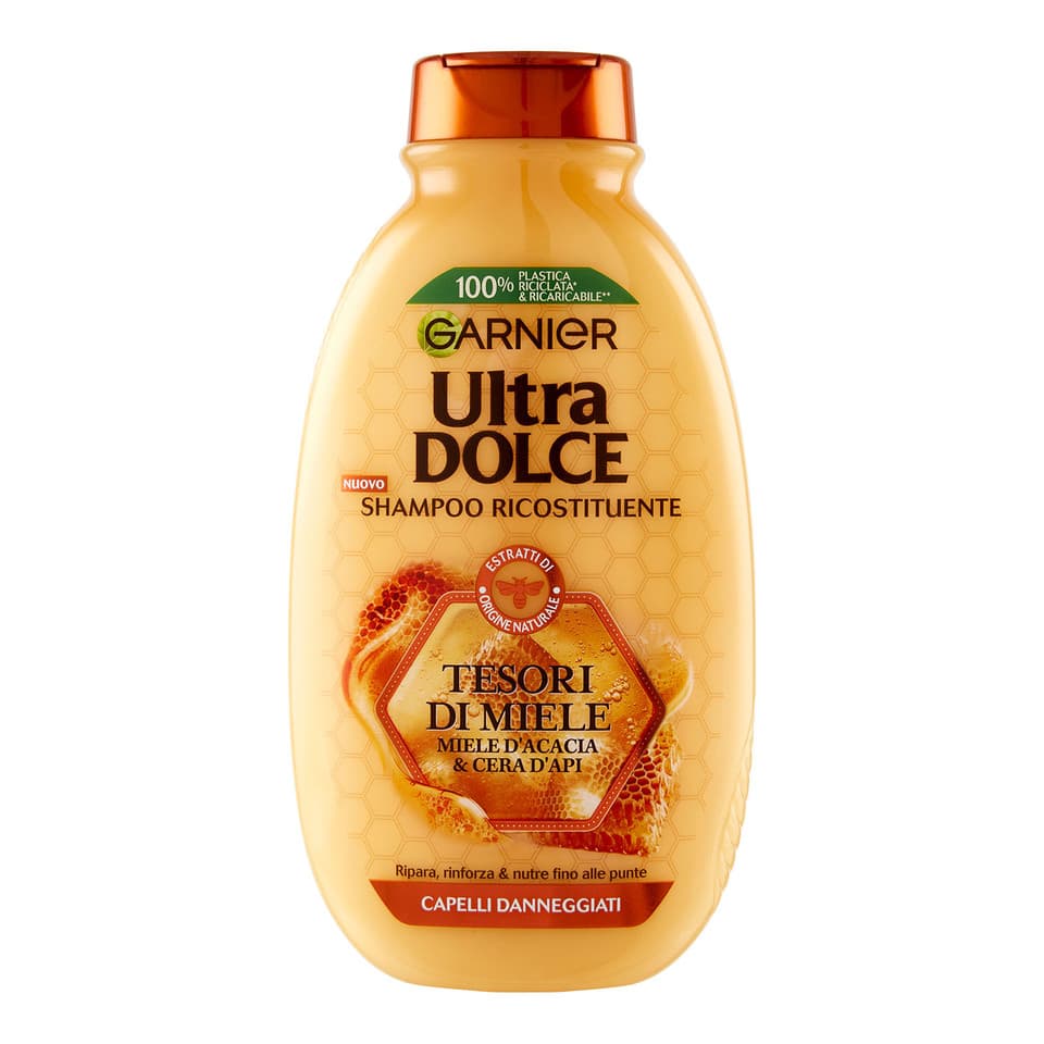 Ultra Dolce Shampoo Tesori Di Miele, Con Pappa Reale E Miele Per Capelli Fragili