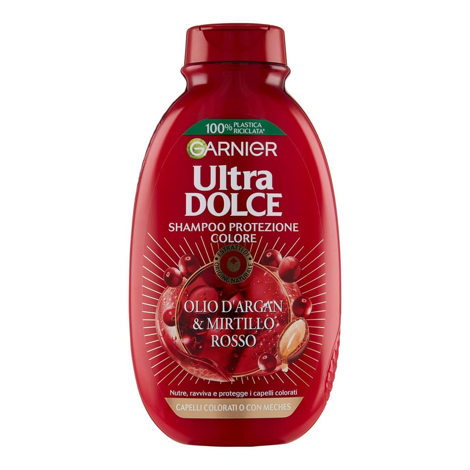 Ultra Dolce Shampoo All'olio Di Argan E Mirtillo Rosso Per Capelli Colorati