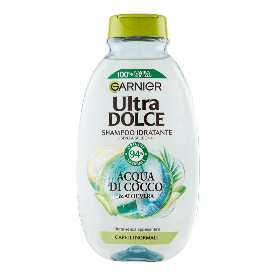 Shampoo Ultra Dolce Acqua Di Cocco E Aloe Vera, Idrata I Capelli Senza Appesantire