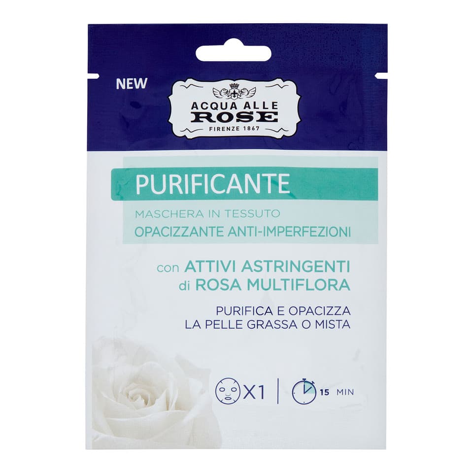 Maschera Viso In Tessuto Purificante Opacizzante