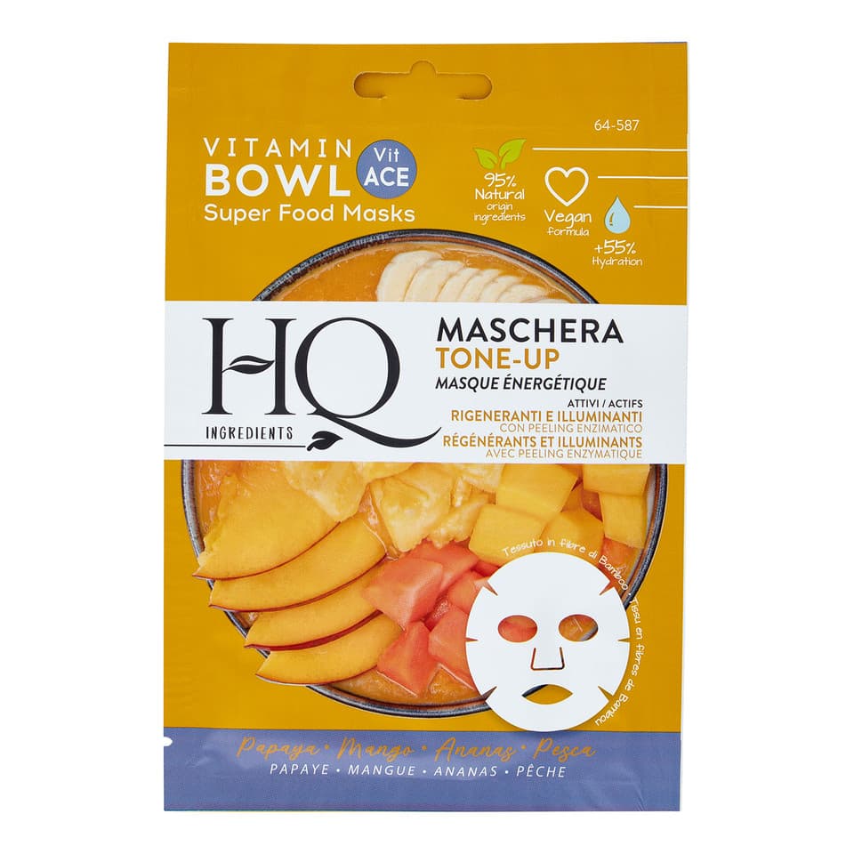 Maschera Viso In Tessuto Bowl Tone Up Rigenerante E Illuminante