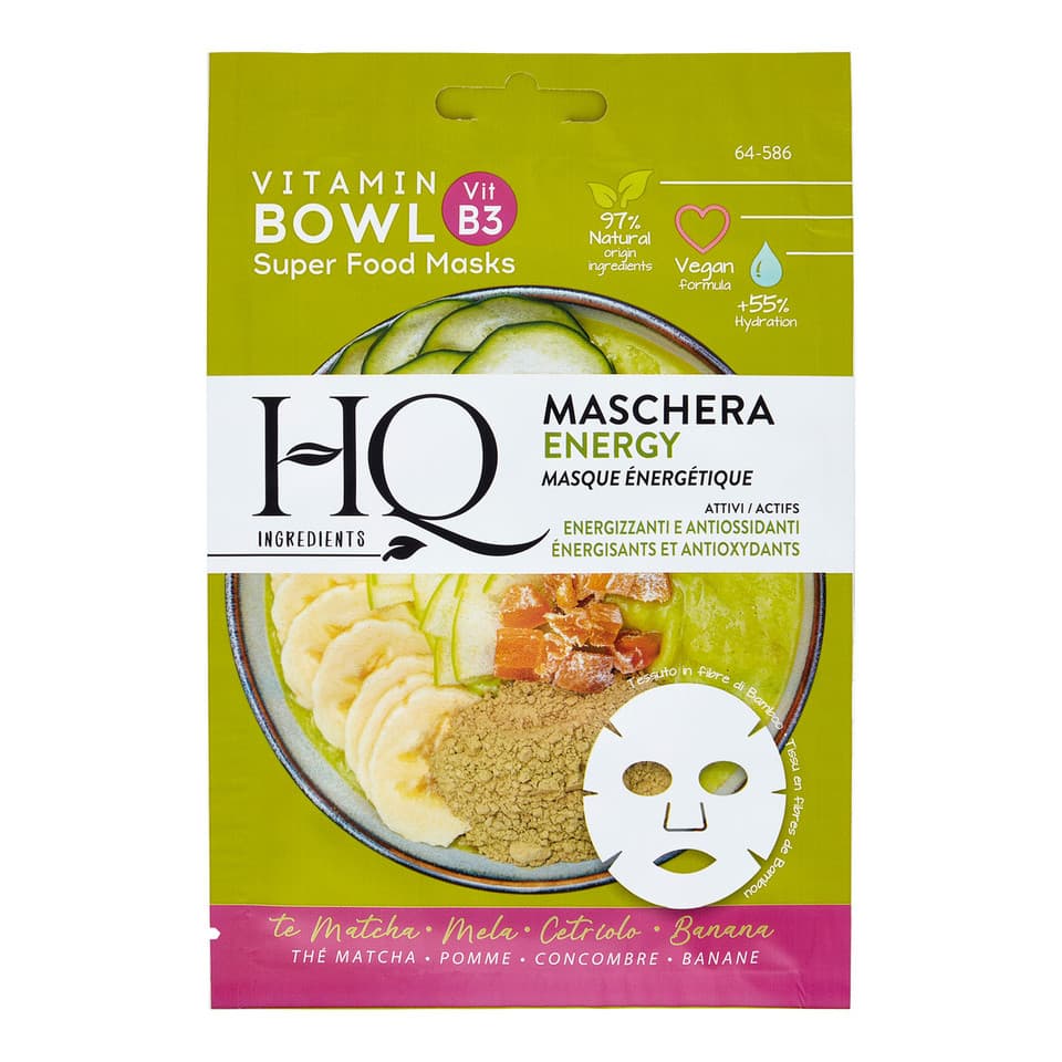 Maschera Viso In Tessuto Bowl Energy Energizzante E Antiossidante