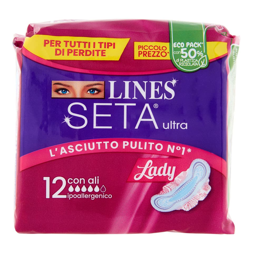 Lines Seta Ultra Lady Con Ali 12 Pz