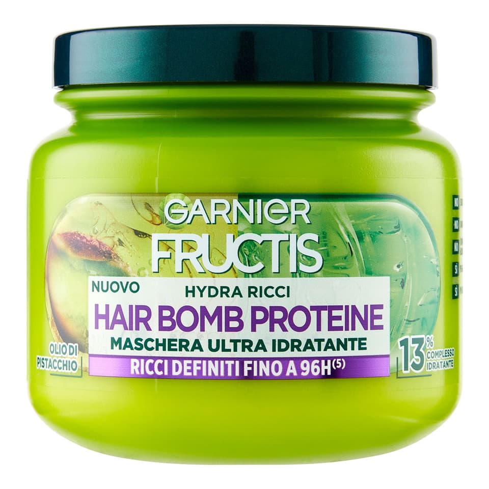 Fructis Hydra Ricci Hair Bomb Proteine, Maschera Ultra Idratante
