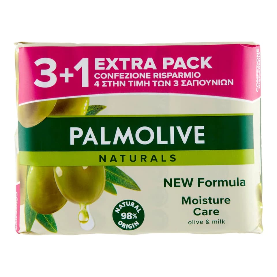 Sapone Solido Naturals Oliva E Latte 4x90 G
