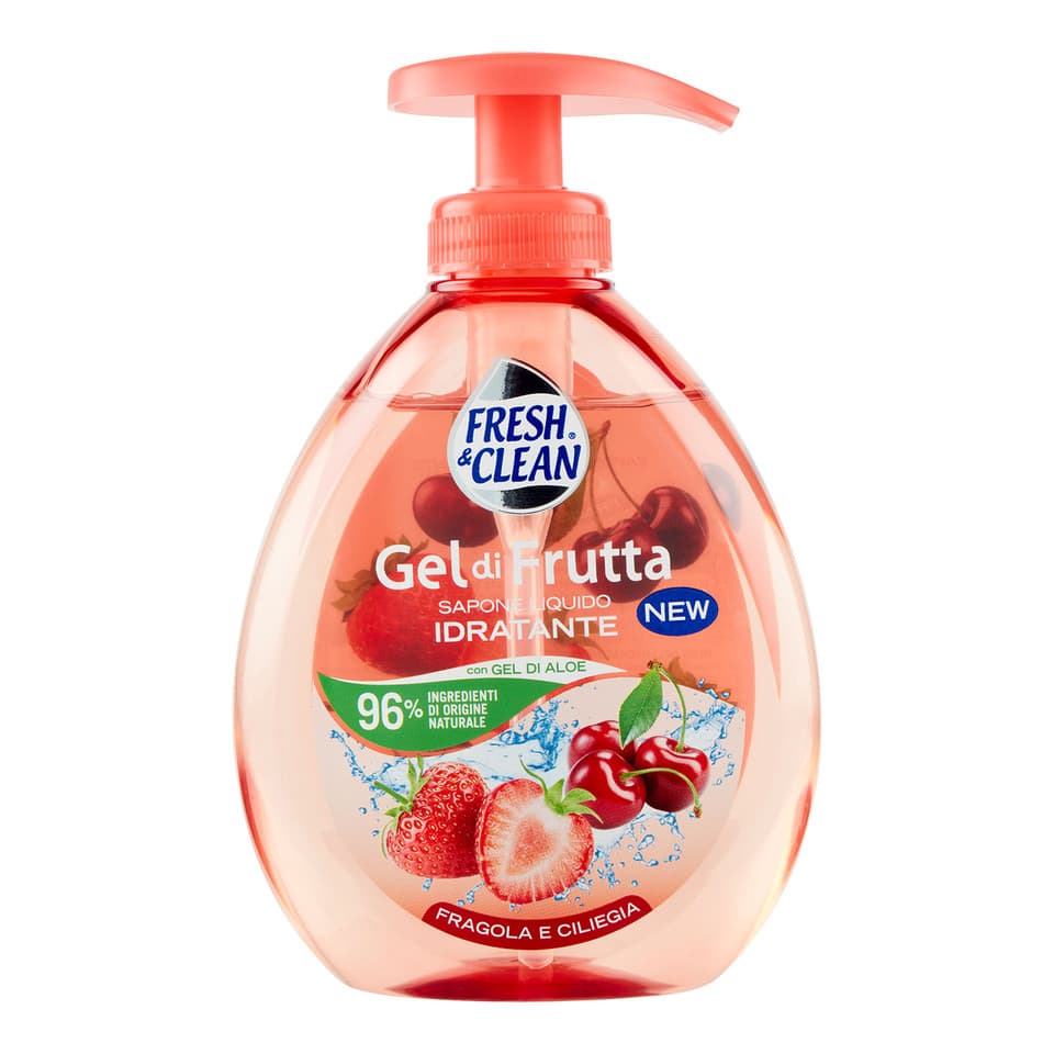 Sapone Gel Di Frutta Fragola Ciliegia